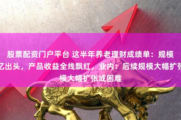 股票配资门户平台 这半年养老理财成绩单：规模维持千亿出头，产品收益全线飘红，业内：后续规模大幅扩张或困难